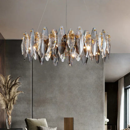 DecorBites™ Crystal Ceiling Chandelier: Modern Luxury E14 Lighting Fixture for Home Decor