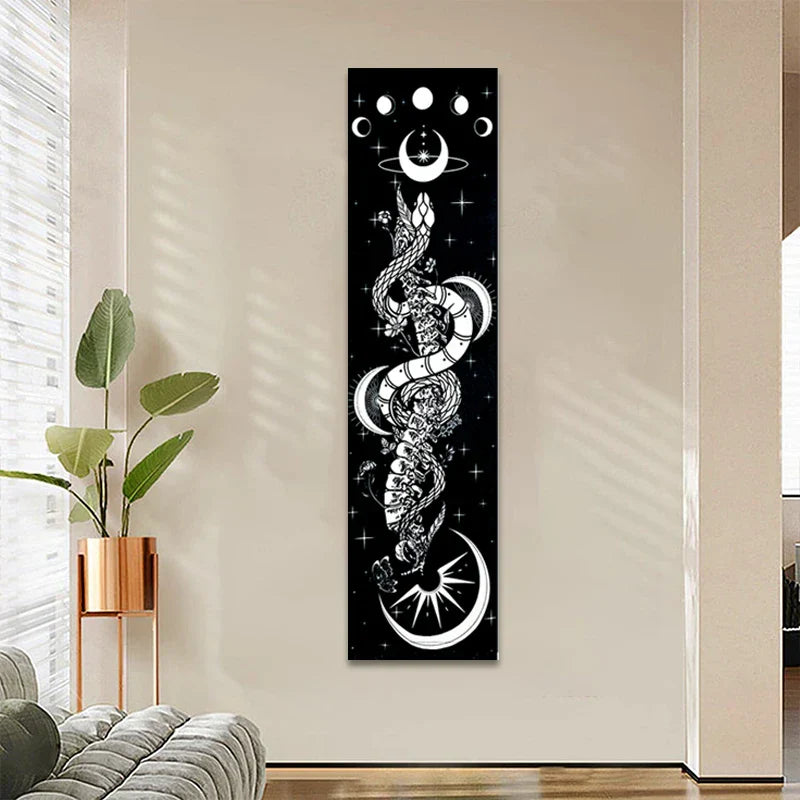 Decobites Moon Phase & Flower Vines Tapestry Set for Room Decor