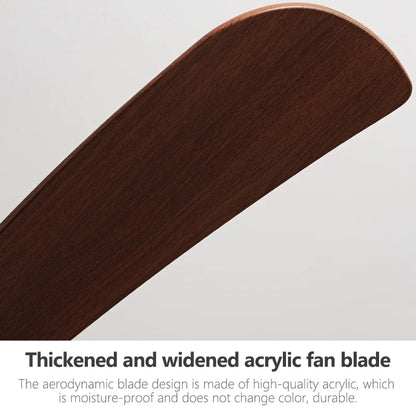 مروحة سقف ديكوربايتس™ سوداء حديثة منخفضة الارتفاع تعمل بالتيار المستمر مع جهاز تحكم عن بعد، تدفق هواء قوي