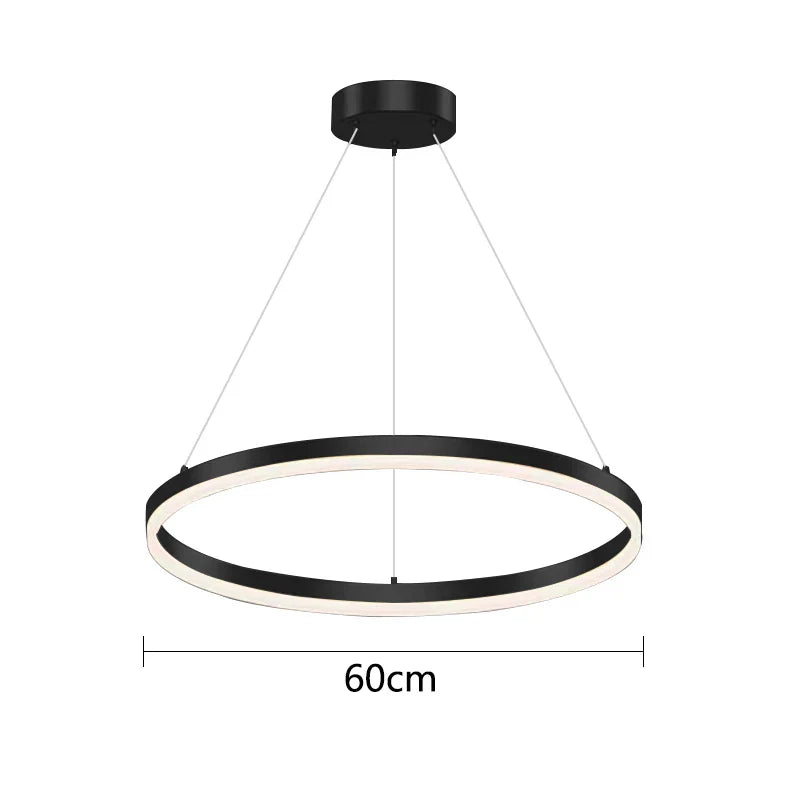 Lámpara colgante DecorBites™ Gold Ring, lámpara de techo LED circular de acrílico