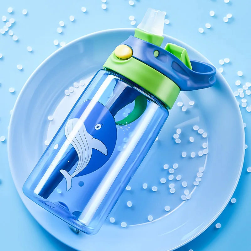 Vaso de paja antivuelco Decorbites™ para niños - Botella de agua portátil para la escuela y el verano