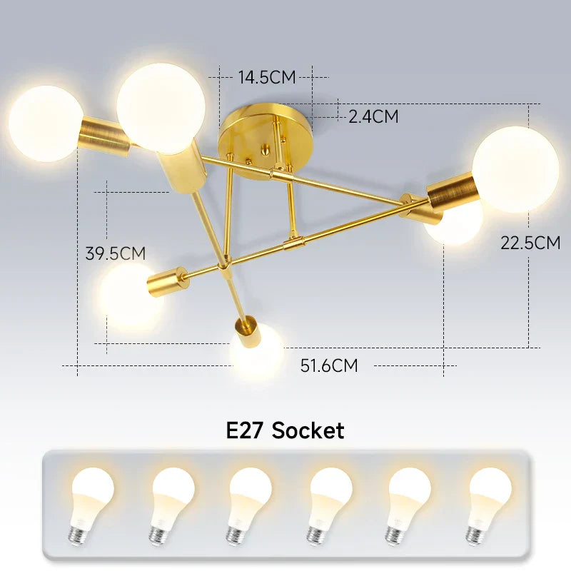 Lámpara colgante de techo LED DecorBites™ para cocina, sala de estar y decoración del hogar
