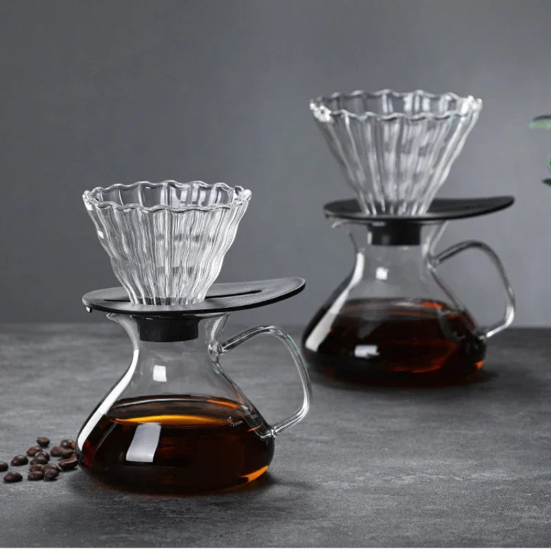 Juego de café con olla de goteo de vidrio Decorbites™ con filtro y hervidor