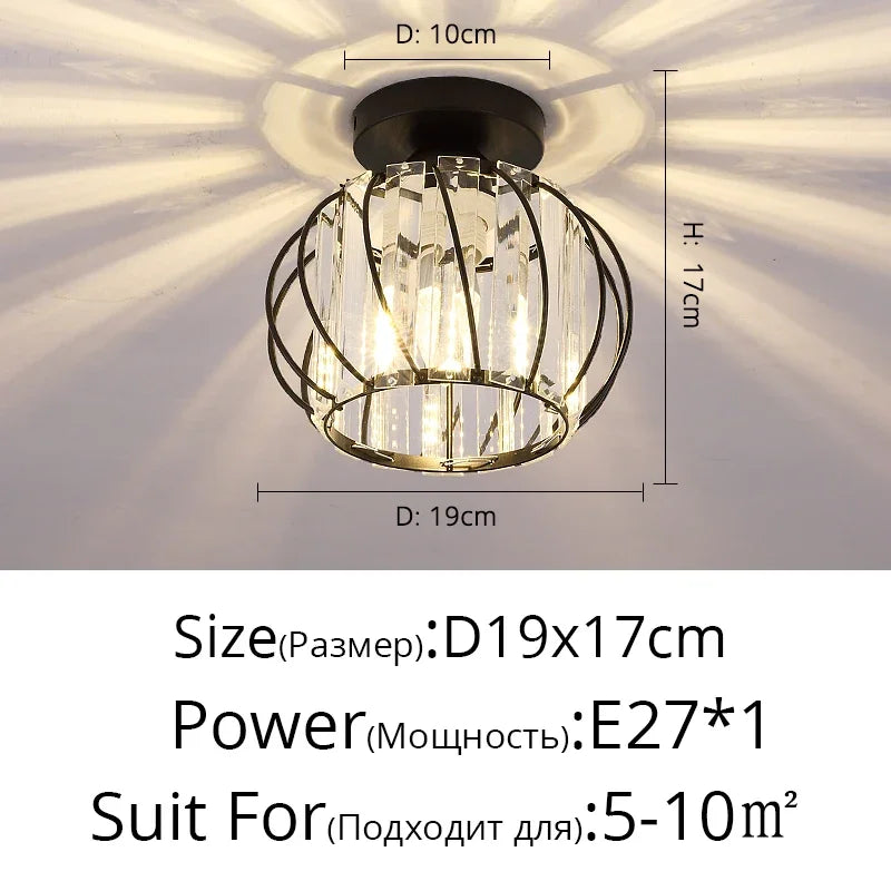 Lámpara de araña LED de cristal DecorBites™ para iluminación moderna de salas de estar, estudios y pasillos