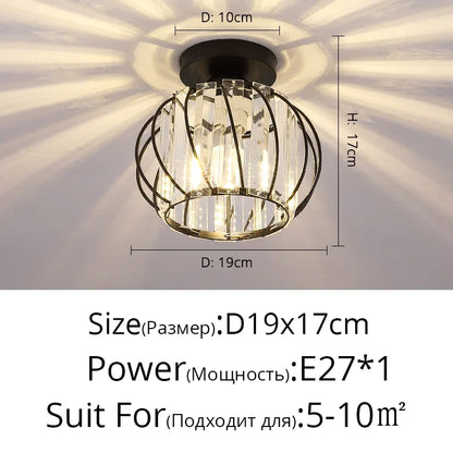 Lámpara de araña LED de cristal DecorBites™ para iluminación moderna de salas de estar, estudios y pasillos