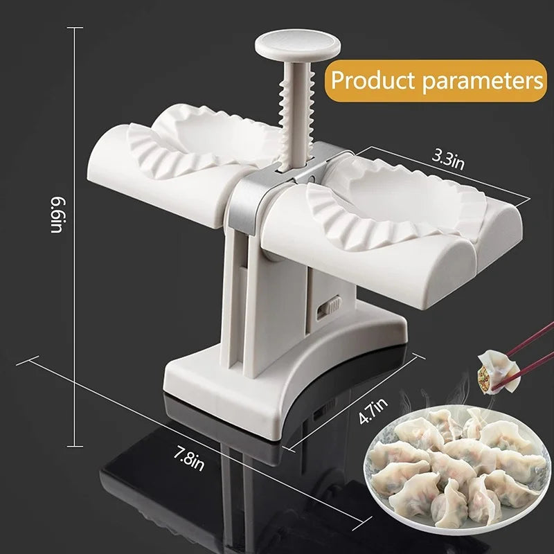 DecorBites™ Dumplings Press: Double Head Automatic Empanadas Ravioli Maker