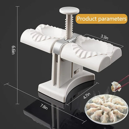 DecorBites™ Dumplings Press: Double Head Automatic Empanadas Ravioli Maker