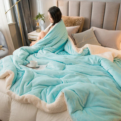 غطاء لحاف مزدوج الاستخدام من DecorBites™‎ - بطانية دافئة مناسبة لفصل الخريف والشتاء