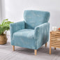 Decobites Stretch Fleece Accent Chair Cover - Solid Color Slipcovers for Sofa