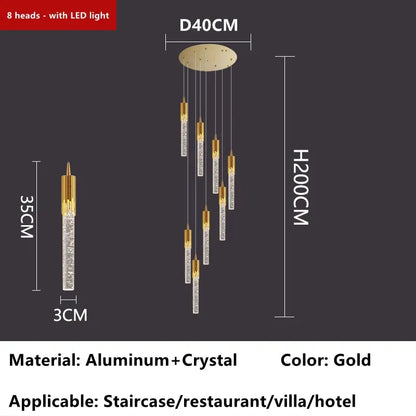 DecorBites™ Crystal LED Ceiling Chandelier for Luxury Home Décor