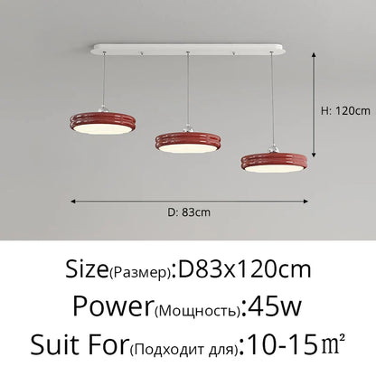 DecorBites™ Circular Dimmable Pendant Light Modern Chandelier for Dining Room, Kitchen Island