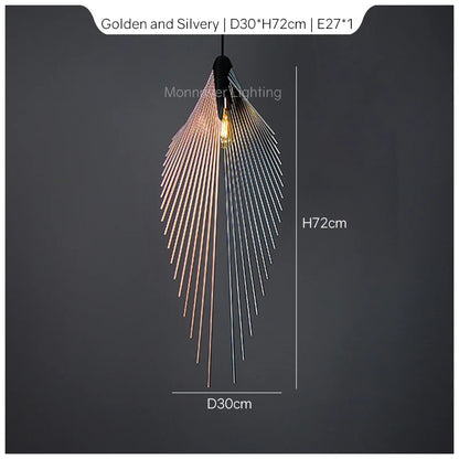 DecorBites™ Leaf Chandelier LED Pendant Light Modern Minimalist Hanging Lamp for Home Decor