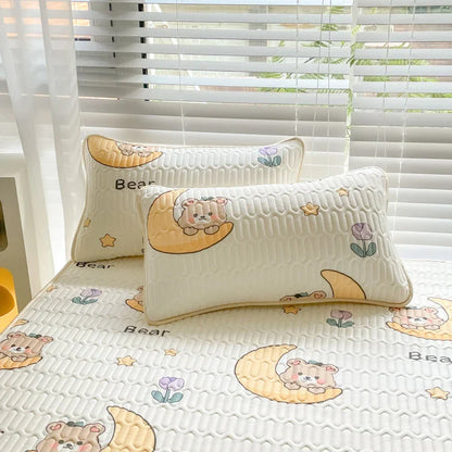 DecorBites™ Latex Cooling Mattress Cover & Pillowcase Set - Summer Cool Down Bed Pad