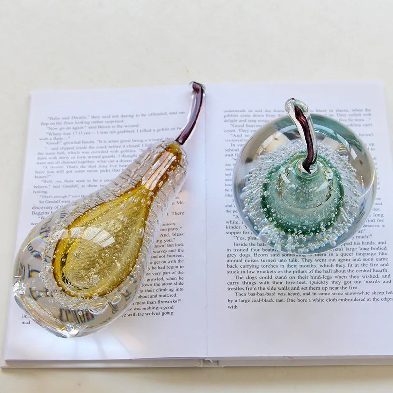 DecorBites™ Crystal Glass Apple Pear Ornaments Home Decor Figurines