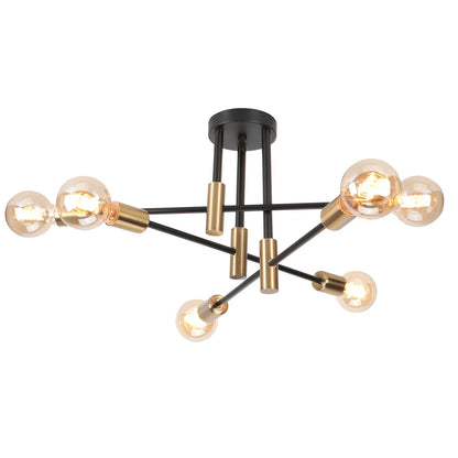 DecorBites™ Industrial Sputnik Chandelier Modern Ceiling Light for Kitchen Dining Bedroom