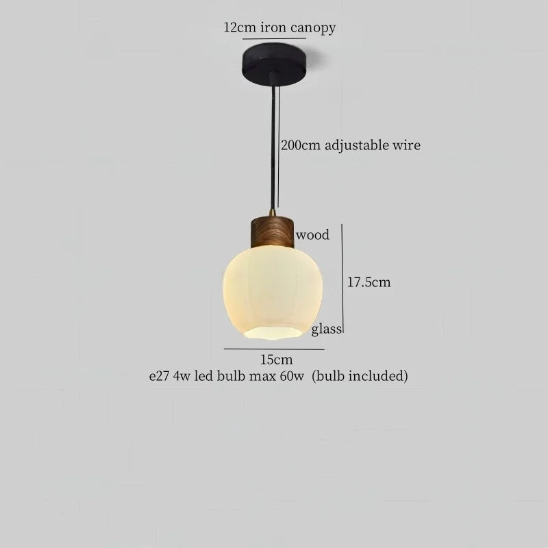 DecorBites™ Glass LED Pendant Light - Modern Nordic Hanging Lamp for Home and Dining