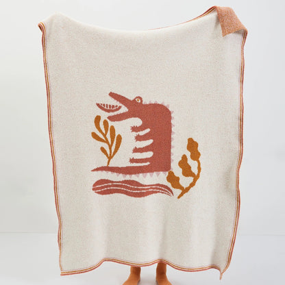 DecorBites™ Kawaii Bee Pattern Cozy Blanket - Super Soft White Spot Edge Design