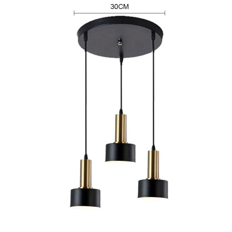 DecorBites™ Gold E27 LED Pendant Light Nordic Chandelier for Indoor Living Room & Bedroom