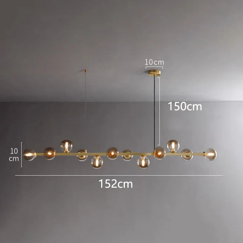 Matte Black Nordic Chandelier
