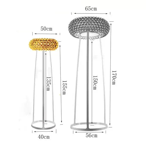 DecorBites™ Clear Gold Acrylic Pendant Lights: Modern Living Room Foscarini Caboche Style