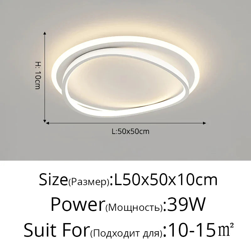 ديكوربايتس™ مصباح سقف LED مربع هندسي مع جهاز تحكم عن بعد لغرفة الدراسة وغرفة المعيشة وغرفة النوم