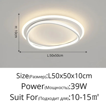 ديكوربايتس™ مصباح سقف LED مربع هندسي مع جهاز تحكم عن بعد لغرفة الدراسة وغرفة المعيشة وغرفة النوم