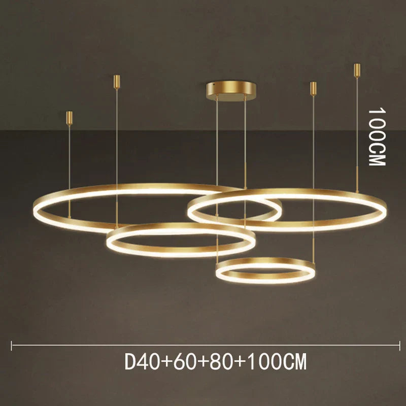 Antique Brass LED Chandelier