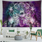 Decobites Purple Starry Sky Mandala Tapestry Wall Hanging - Bohemian Tropical Aesthetics