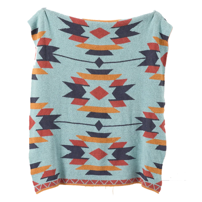 DecorBites™ Bohemian Flower Knitted Throw Blanket