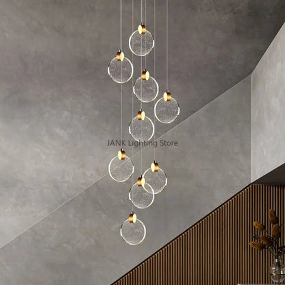 DecorBites™ Bubble Crystal Ceiling Pendant Light, LED Villa Staircase Hanging Lamps