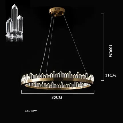 ثريا Arrow Crystal LED من DecorBites™: إضاءة منزلية عصرية لغرفة المعيشة وطاولة الطعام وغرفة النوم