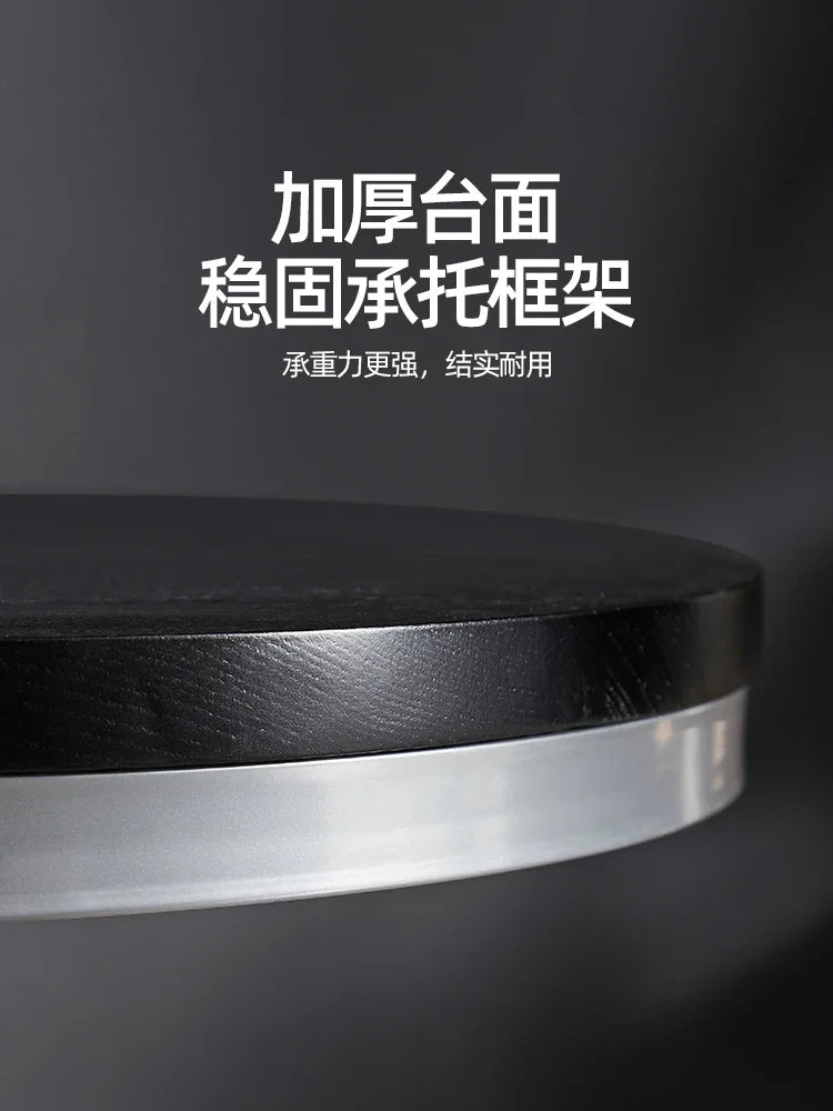 DecorBites™ Industrial Iron Art Solid Wood Dining Chair for Coffee Shop & Bar