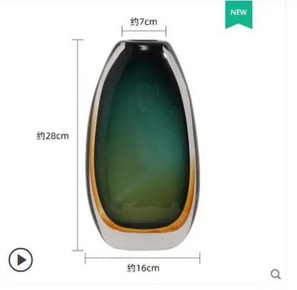 DecorBites™ Gradient Glass Vase Hydroponics Desk Decoration Artificial Floral Arrangement Vase