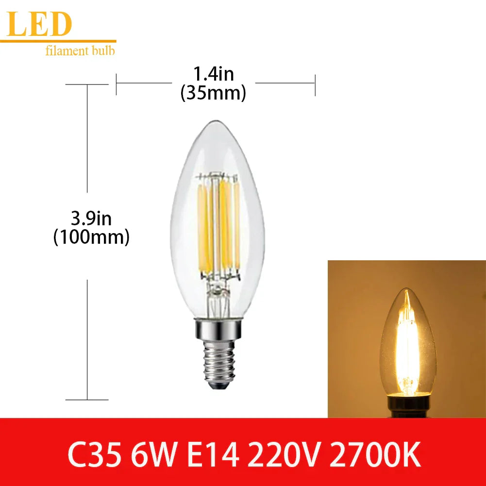 Clear Glass Vintage Bulb