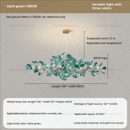 ثريا أوراق الجنكة من ديكوربايتس™: ديكور فني عصري فاخر للمنزل والمطعم والحانة