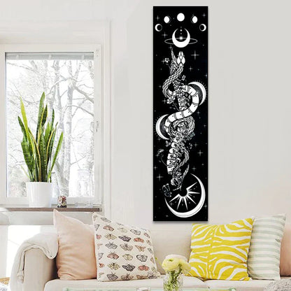 Decobites Moon Phase & Flower Vines Tapestry Set for Room Decor