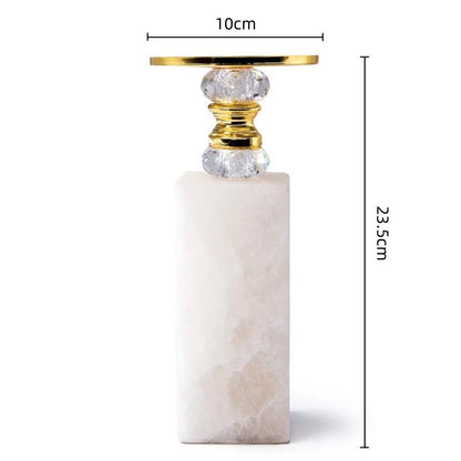 Candelabro DecorBites™ de mármol dorado para decoración de bodas y escritorio