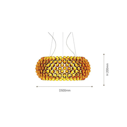 DecorBites™ Clear Gold Acrylic Pendant Lights: Modern Living Room Foscarini Caboche Style