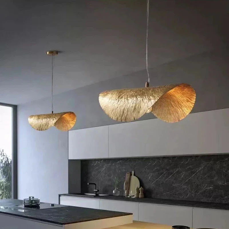 Copper Leaf Chandelier Pendant
