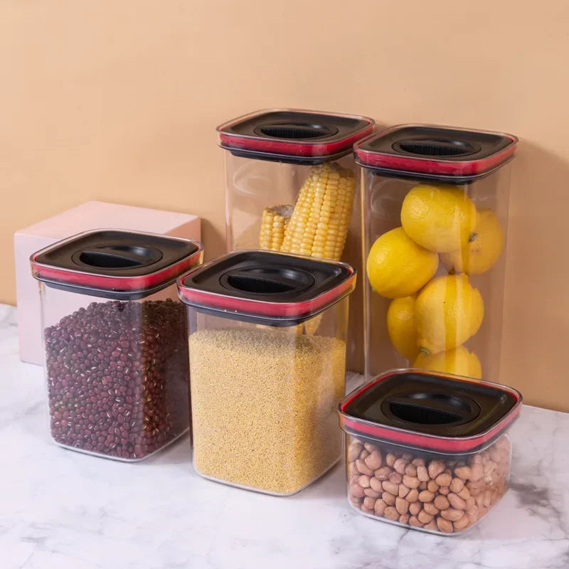 DecorBites™ Kitchen Storage Container Jars with Lid for Cereals Spices Organization