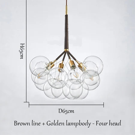 DecorBites™ Bubble Chandelier: High Quality LED Lighting for Bedroom and Lounge
