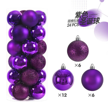 24pcs 3cm Christmas Balls Christmas Tree Ornaments Ball Xmas Hanging Tree Pendants Home Party Christmas Tree Decor New Year Gift