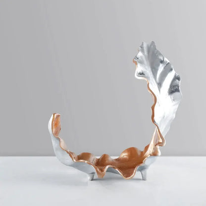 DecorBites™ Leaf Tray Resin Bowl: Handcrafted Desktop Storage & Home Decor