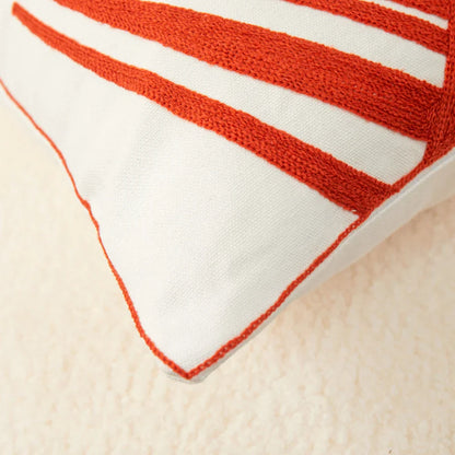 DecorBites™ Embroidered Leaf Pillow Cover 45x45cm Blue Green Red Home Decor Sofa Couch