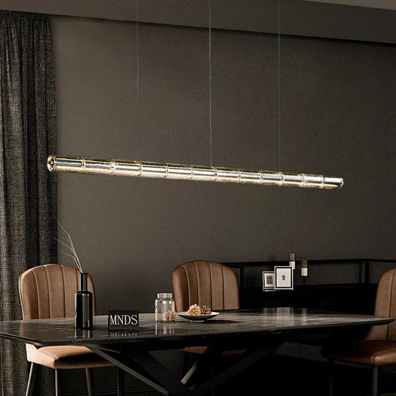 DecorBites™ Glass LED Chandelier: Modern Italian Design for Dining Room, Kitchen Island, or Home Luxury