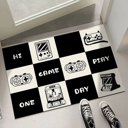 سجادة باب مخملية من DecorBites™ Block Crystal: فائقة الامتصاص، غير قابلة للانزلاق لغرفة المعيشة