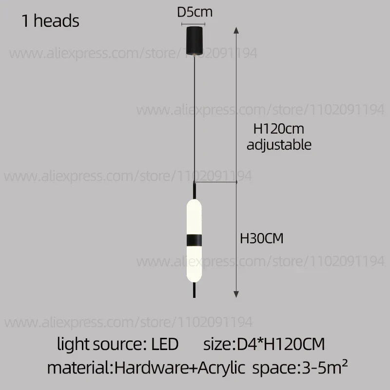 DecorBites™ LED Staircase Chandelier Ceiling Living Room Lighting Decoration