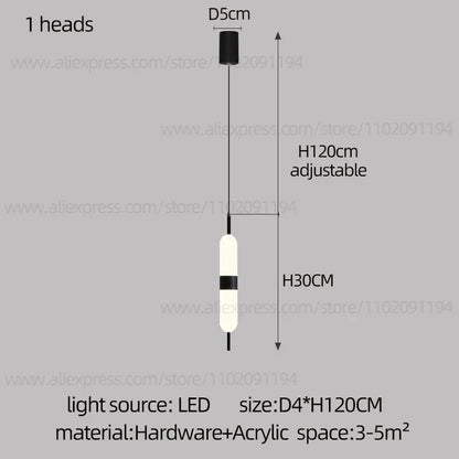 DecorBites™ LED Staircase Chandelier Ceiling Living Room Lighting Decoration