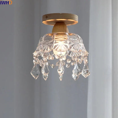 Lámpara de techo LED DecorBites™ Crystal Wood, cristal transparente, iluminación moderna para interiores