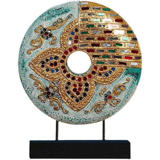 DecorBites™ Handmade Thai Solid Wood Tabletop Decoration for Living Room and TV Cabinet